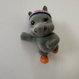 Vintage Russ Playful Cuties Hippo Figurine‎ Toy Athlete Headband Hong Kong